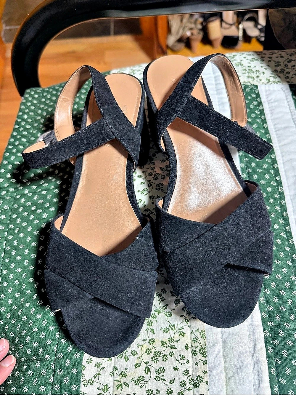 Aerosoles Black Block Heel Sandals US 6